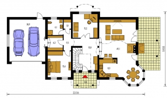 Grundriss des Erdgeschosses - EXCLUSIV 250